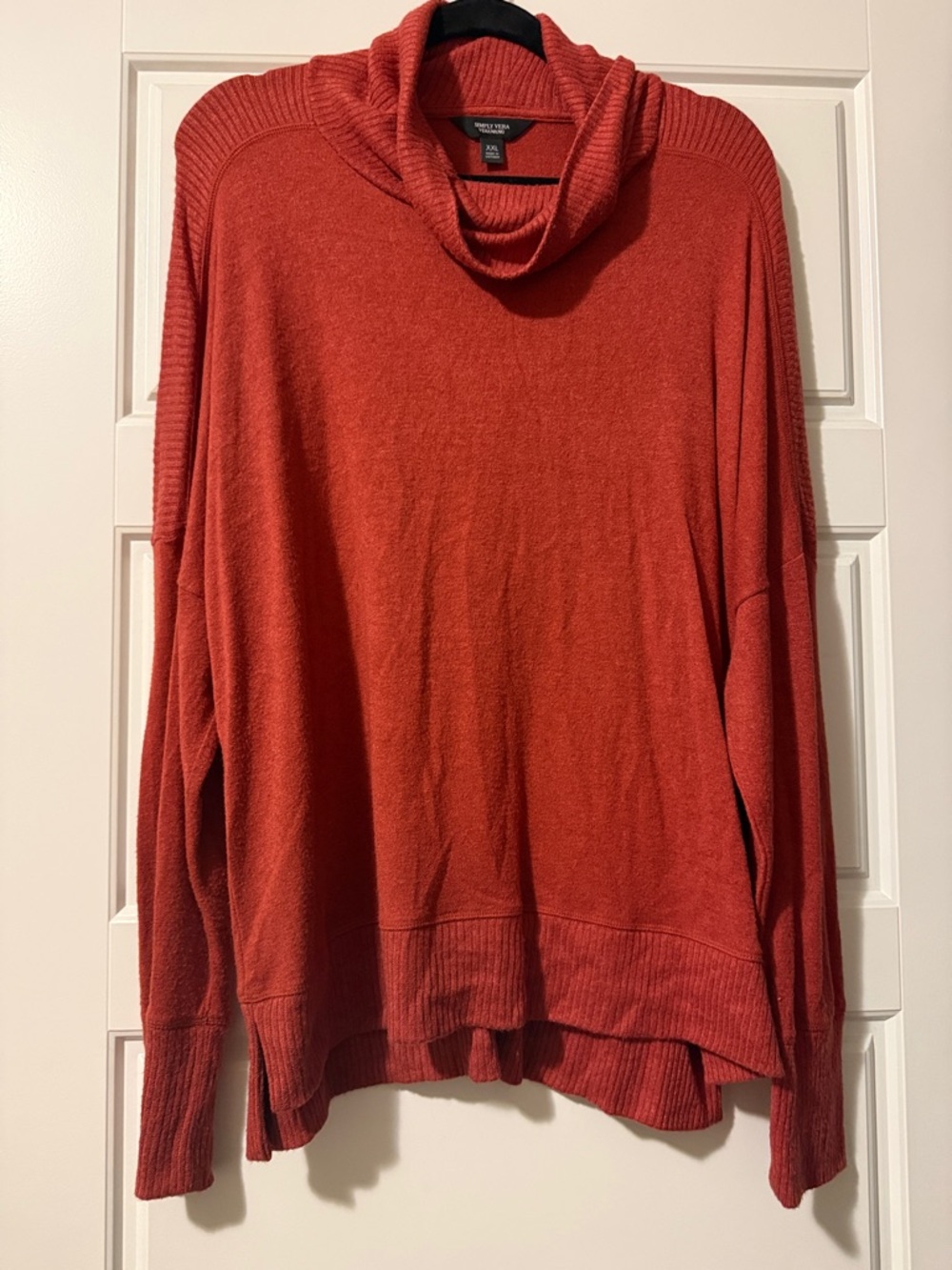Red Cowl-Neck Sweater